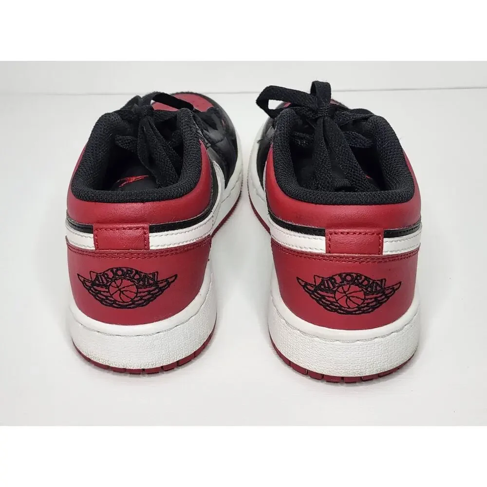 Nike Air Jordan 1 Low 'Alternate Bred Toe' Shoes Sneakers, Boys Size 4Y